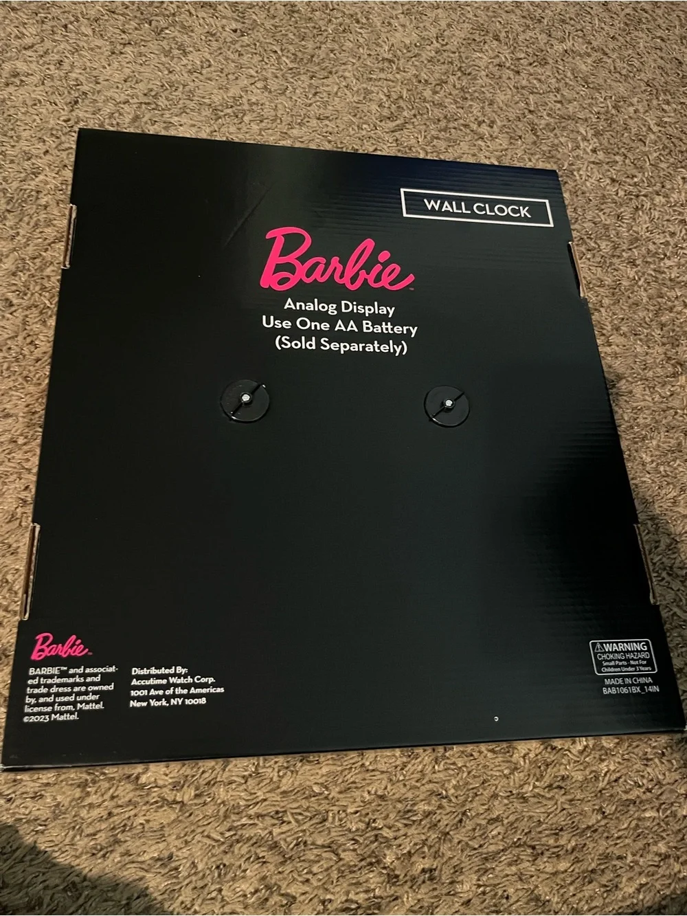 New Barbie wall clock